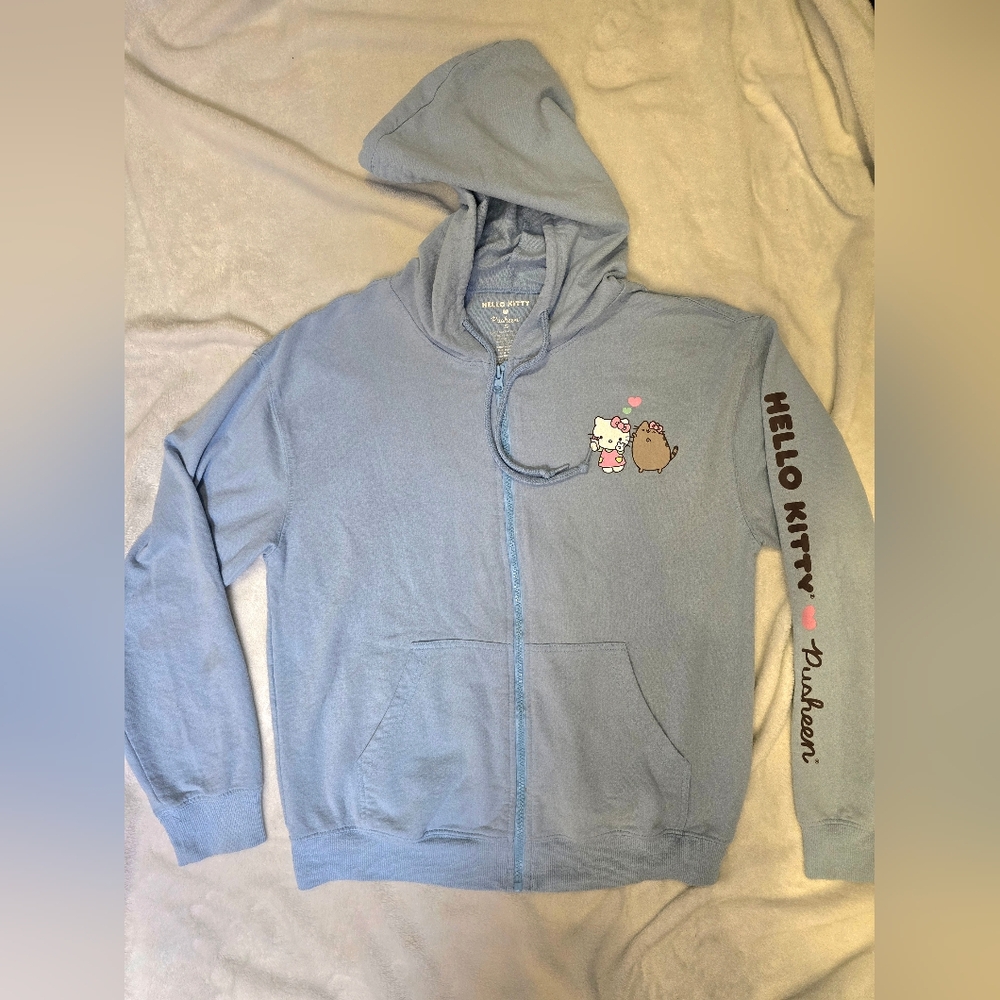 Hello Kitty x Pusheen Blue Hoodie